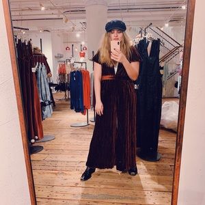 Free People Velvet Jumpsuit
